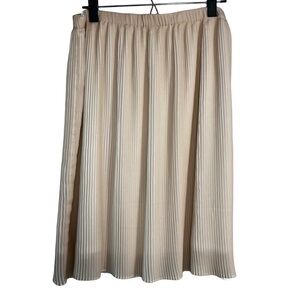 Adrianna Papell pleated skirt beige and white size XL